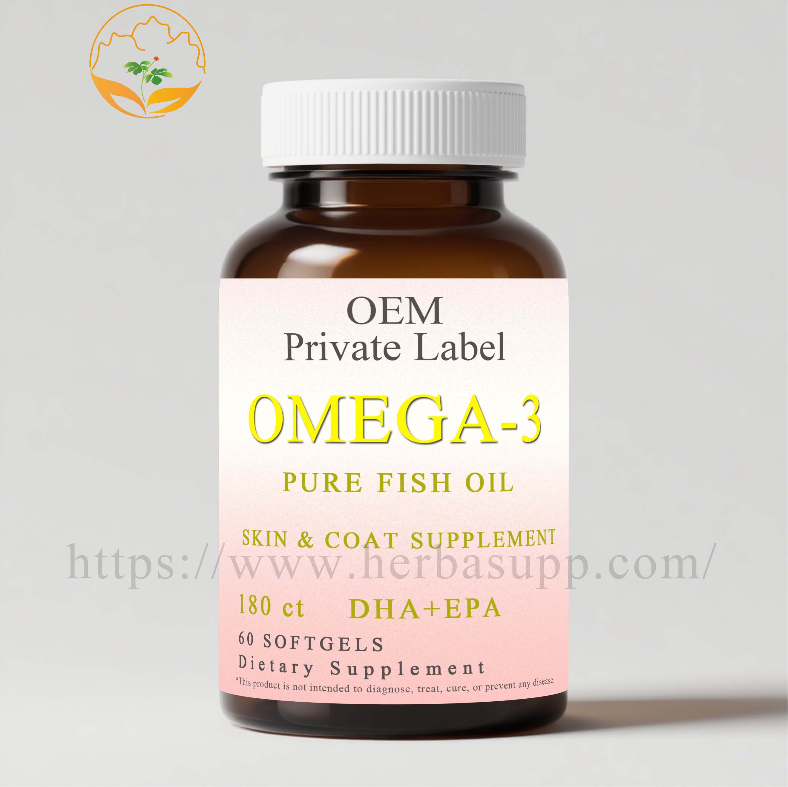 PURE Omega 3 Fish Oil Pet Nutrition for Dogs and Cats Custom Liquid Fish Oil Supplement
